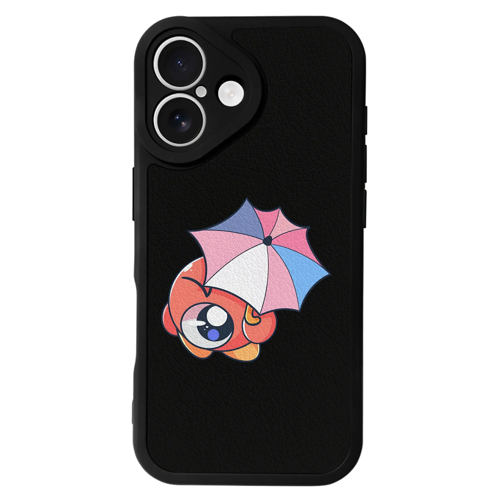 星のカービィ グッズ ワドルドゥ - IPhone 16シリーズ対応 ・ シリコンスマホケース ・ レザー調 ・ 高精度フィット ・ 耐衝撃 ・ ワイヤレス充電対応 ・ 精密カット